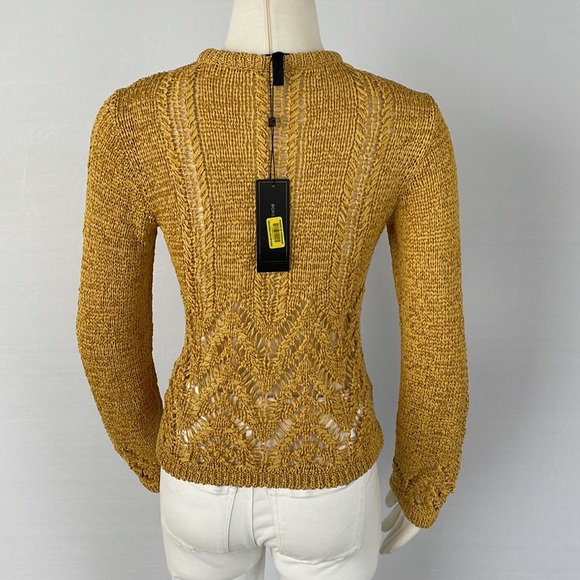 NWT BCBG Golden Yellow Sweater Size X Small - Picture 11 of 11
